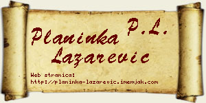 Planinka Lazarević vizit kartica